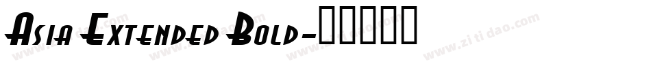 Asia Extended Bold字体转换